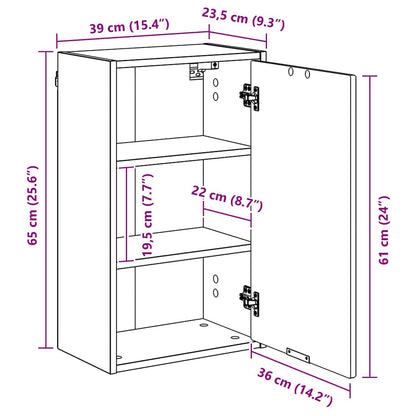 Baderomsskap Gammelt tre 39 x 23.5 x 65 cm Konstruert tre