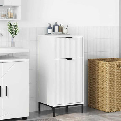 Baderomsskap med skuff Hvit 39.5 x 36 x 88 cm Konstruert tre
