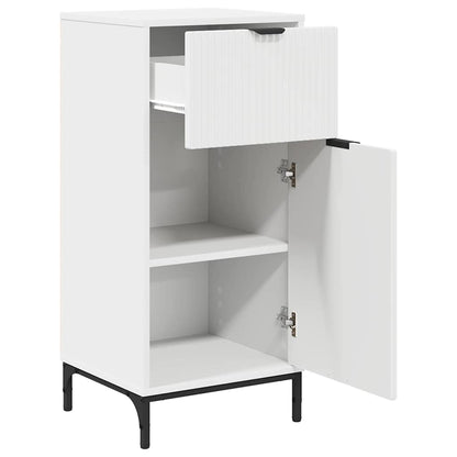 Baderomsskap med skuff Hvit 39.5 x 36 x 88 cm Konstruert tre