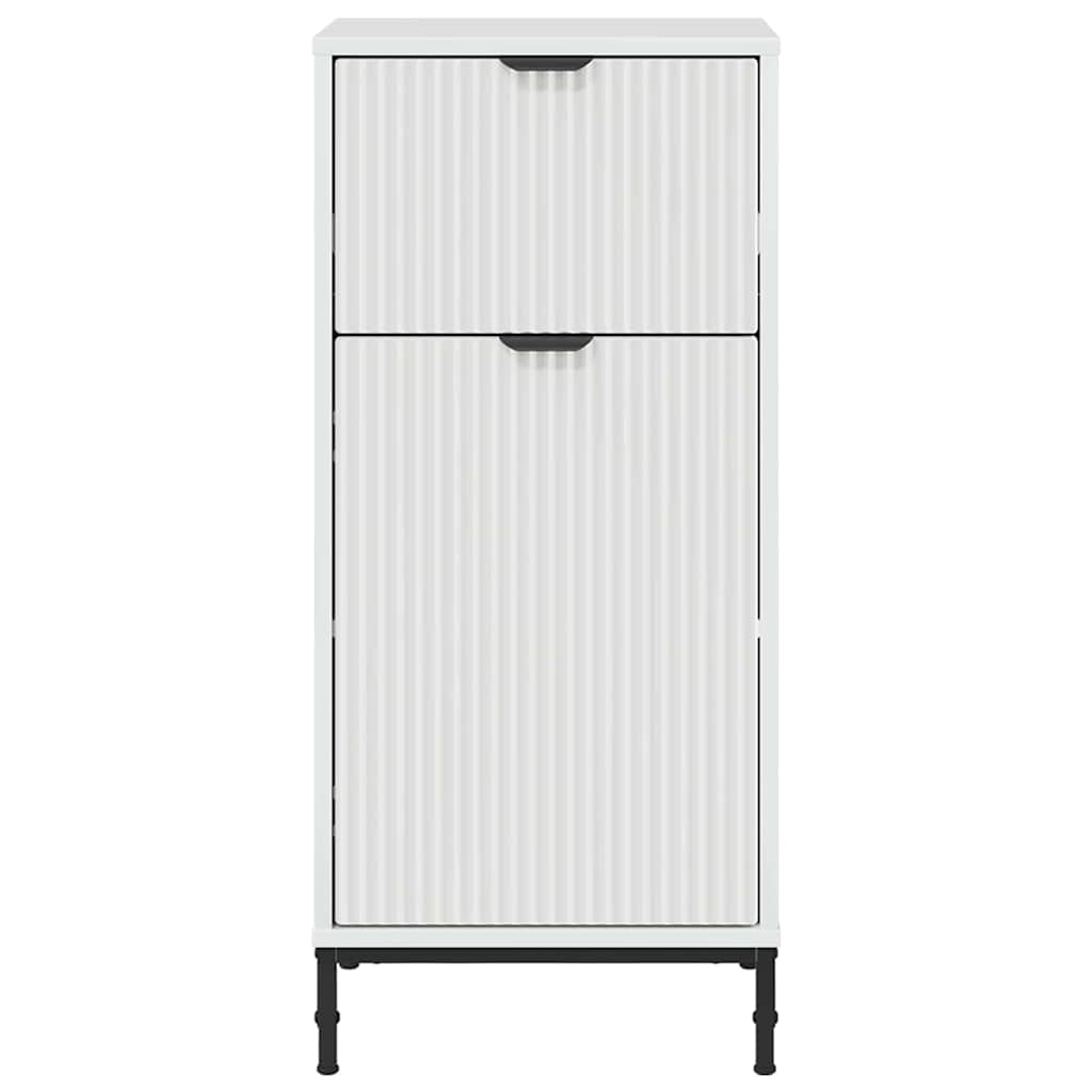 Baderomsskap med skuff Hvit 39.5 x 36 x 88 cm Konstruert tre