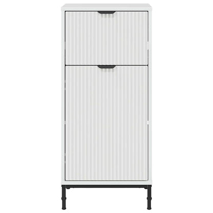 Baderomsskap med skuff Hvit 39.5 x 36 x 88 cm Konstruert tre
