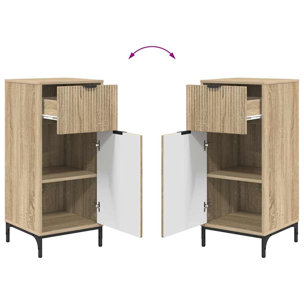 Baderomsskap Sonoma eik 39.5 x 36 x 88 cm Konstruert tre