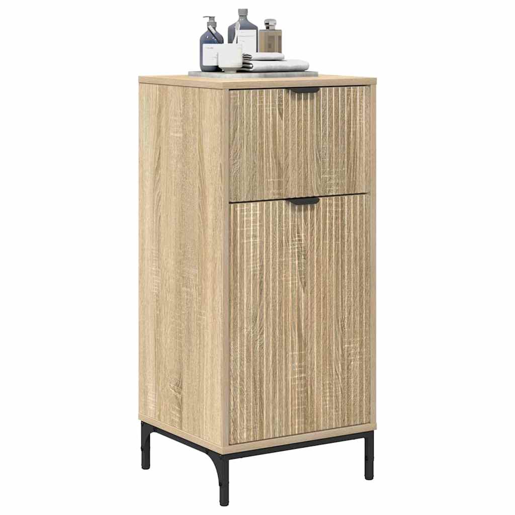 Baderomsskap Sonoma eik 39.5 x 36 x 88 cm Konstruert tre