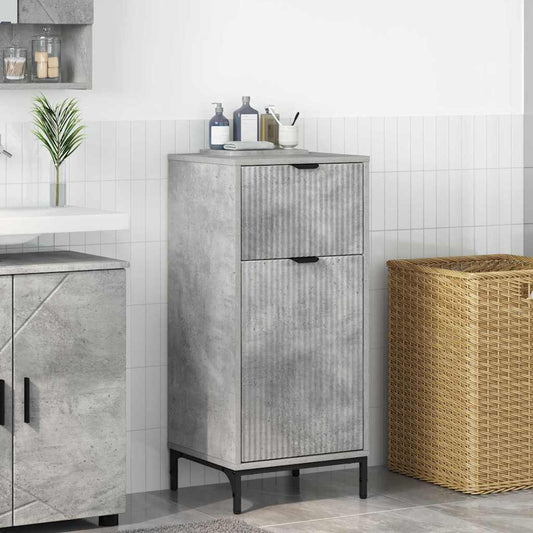 Baderomsskap med dør Betonggrå 39.5 x 36 x 88 cm Konstruert tre
