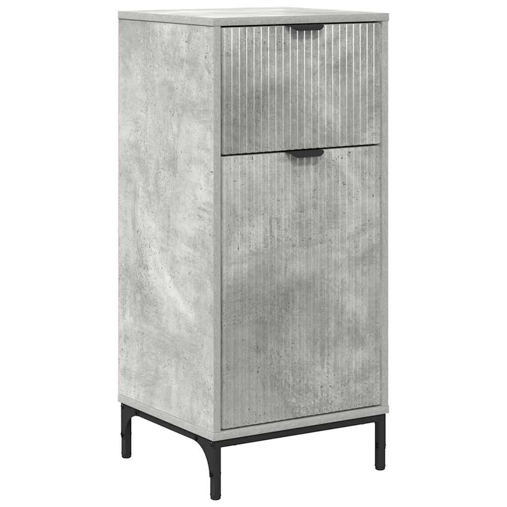 Baderomsskap med dør Betonggrå 39.5 x 36 x 88 cm Konstruert tre