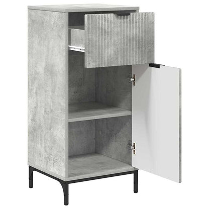 Baderomsskap med dør Betonggrå 39.5 x 36 x 88 cm Konstruert tre