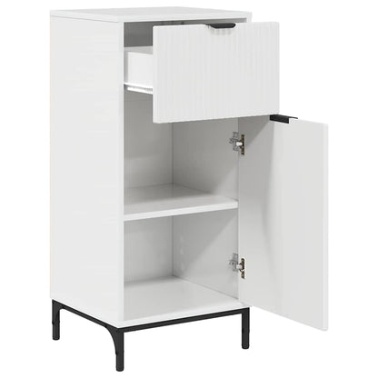 Baderomsskap Høyglans hvit 39.5 x 36 x 88 cm Konstruert tre
