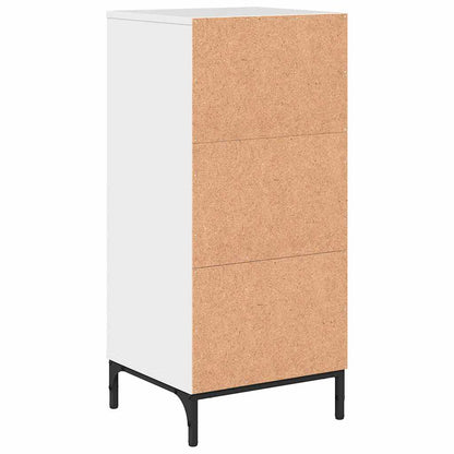 Baderomsskap Høyglans hvit 39.5 x 36 x 88 cm Konstruert tre