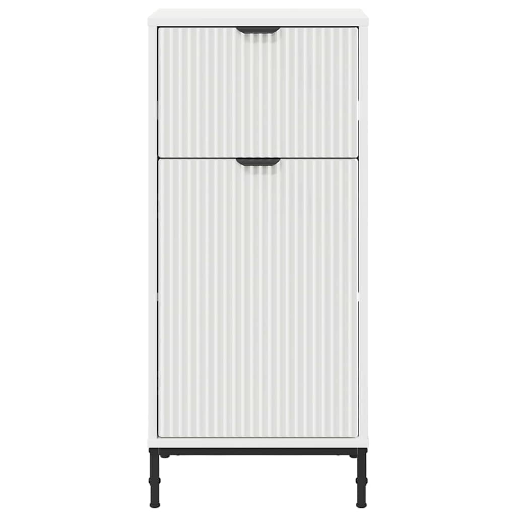 Baderomsskap Høyglans hvit 39.5 x 36 x 88 cm Konstruert tre