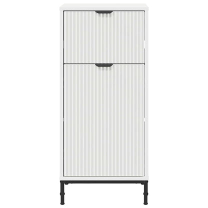 Baderomsskap Høyglans hvit 39.5 x 36 x 88 cm Konstruert tre