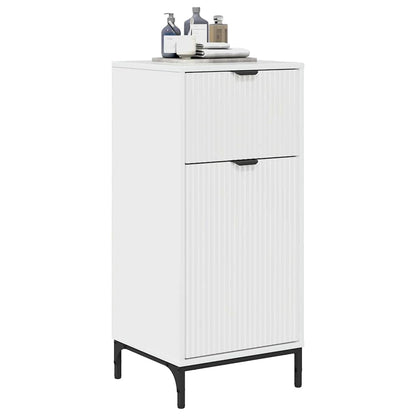 Baderomsskap Høyglans hvit 39.5 x 36 x 88 cm Konstruert tre