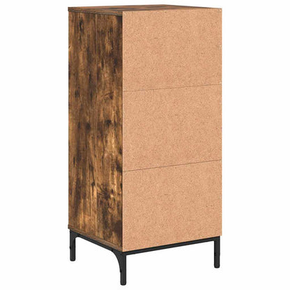 Baderomsskap med dør Røkt eik 39.5 x 36 x 88 cm Konstruert tre