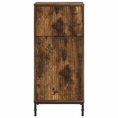 Baderomsskap med dør Røkt eik 39.5 x 36 x 88 cm Konstruert tre