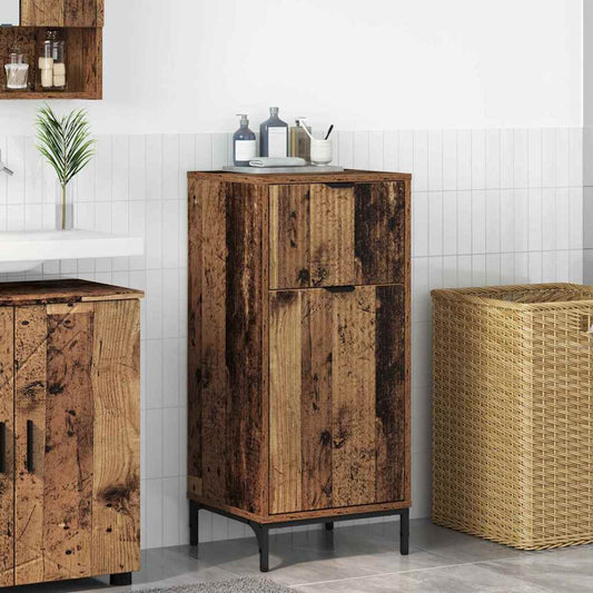 Baderomsskap Gammelt tre 39.5 x 36 x 88 cm Konstruert tre