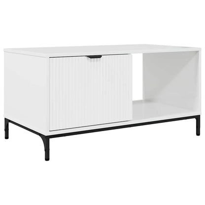 Salongbord Sofabord Høyglans Hvit 90 x 49 x 46 cm