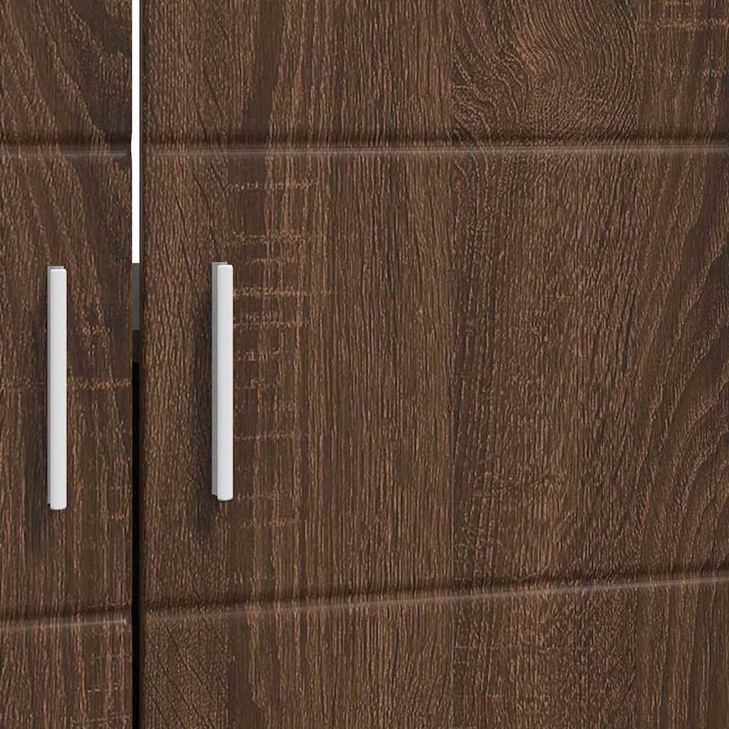 Bad vaskeskap med dør brun eik 60 x 34 x 63 cm Konstruert tre