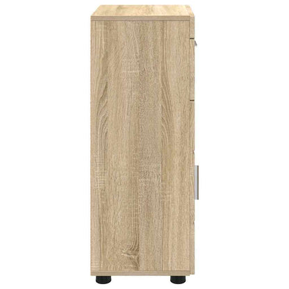 Baderomsskap Sonoma eik 37 x 31.5 x 82 cm Konstruert tre