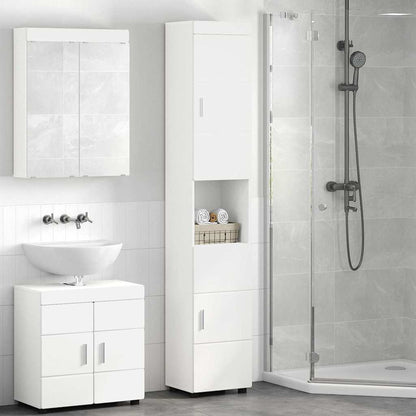Baderomsskap TULUM Hvit 37 x 31.5 x 203 cm Konstruert tre