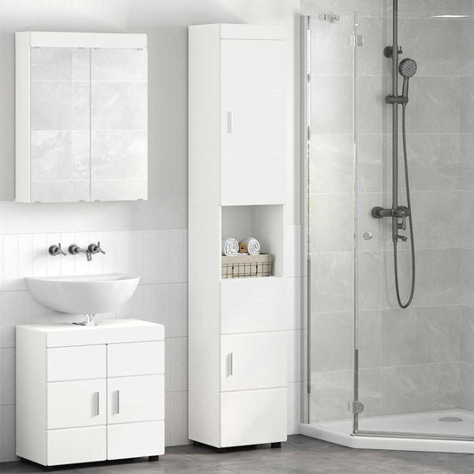 Baderomsskap TULUM Hvit 37 x 31.5 x 203 cm Konstruert tre