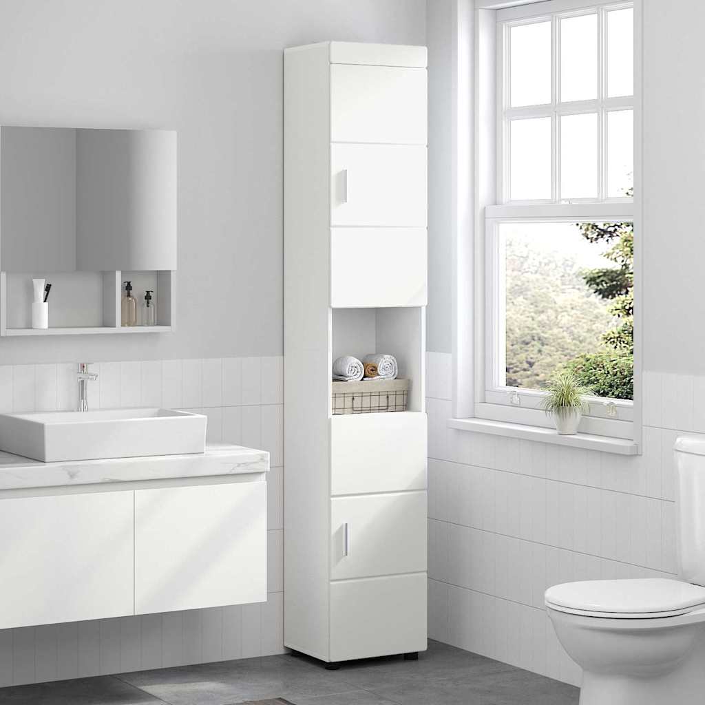 Baderomsskap TULUM Hvit 37 x 31.5 x 203 cm Konstruert tre