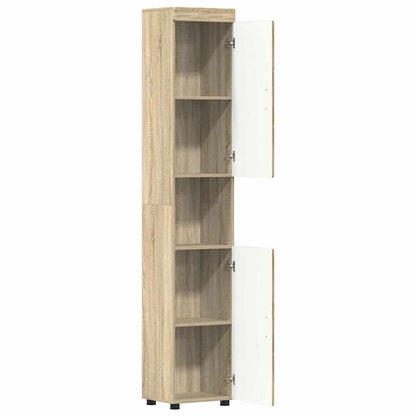 Baderomsskap TULUM Sonoma eik 37 x 31.5 x 203 cm Konstruert tre