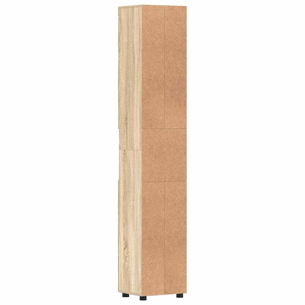 Baderomsskap TULUM Sonoma eik 37 x 31.5 x 203 cm Konstruert tre