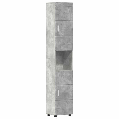 Baderomsskap TULUM Betonggrå 37 x 31.5 x 203 cm Konstruert tre
