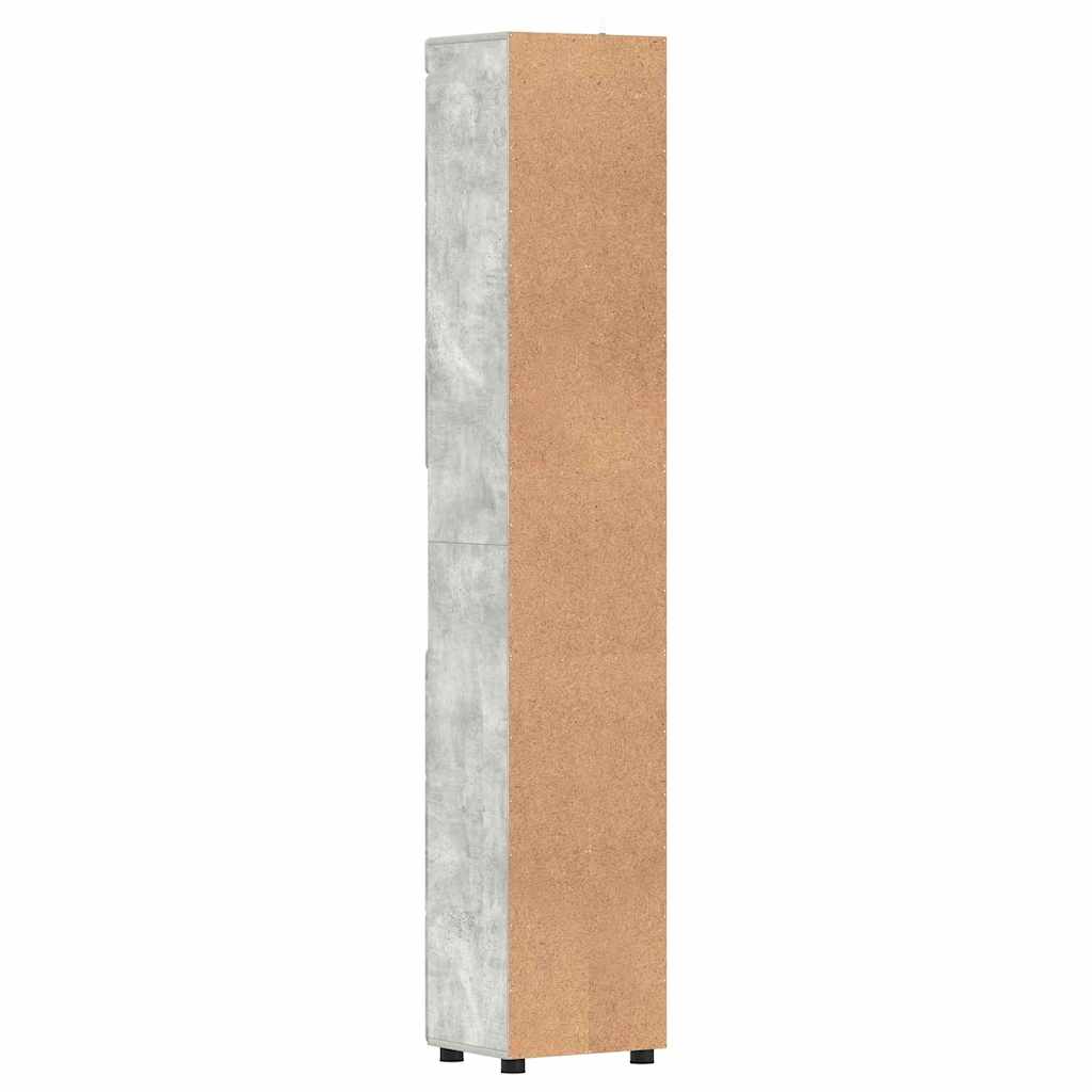 Baderomsskap TULUM Betonggrå 37 x 31.5 x 203 cm Konstruert tre