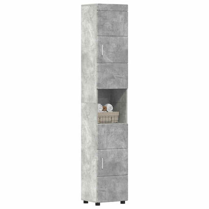 Baderomsskap TULUM Betonggrå 37 x 31.5 x 203 cm Konstruert tre