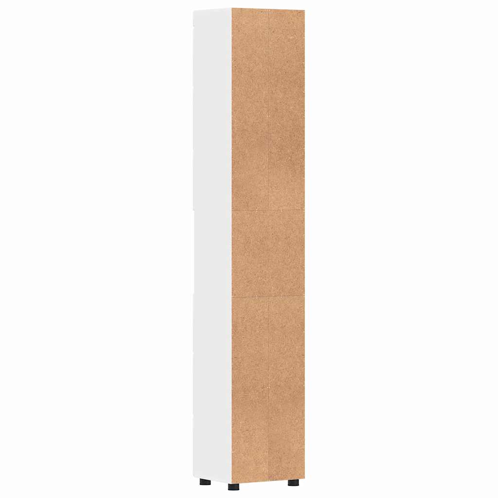 Baderomsskap med lagring TULUM Høyglans hvit 37 x 31.5 x 203 cm