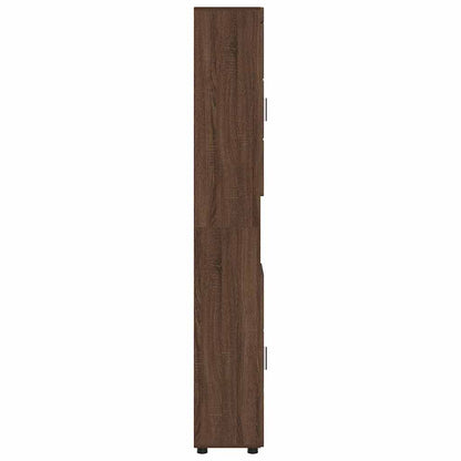 Baderomsskap TULUM brun eik 37 x 31.5 x 203 cm Konstruert tre