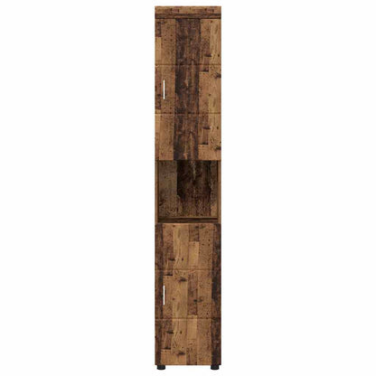 Baderomsskap med lagring TULUM Gammelt tre 37 x 31.5 x 203 cm