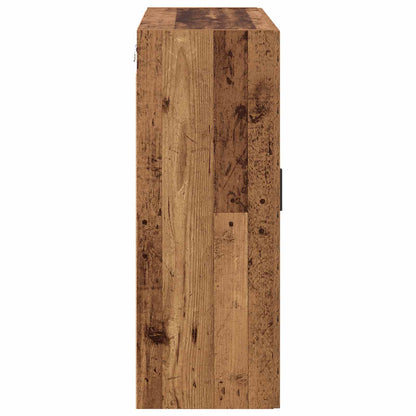 Vegghengt skap Veggmontert 2 pcs Gammelt tre 69,5 x 34 x 90 cm