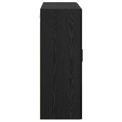 Veggskap Svart Eik 2 stk 69.5 x 34 x 90 cm