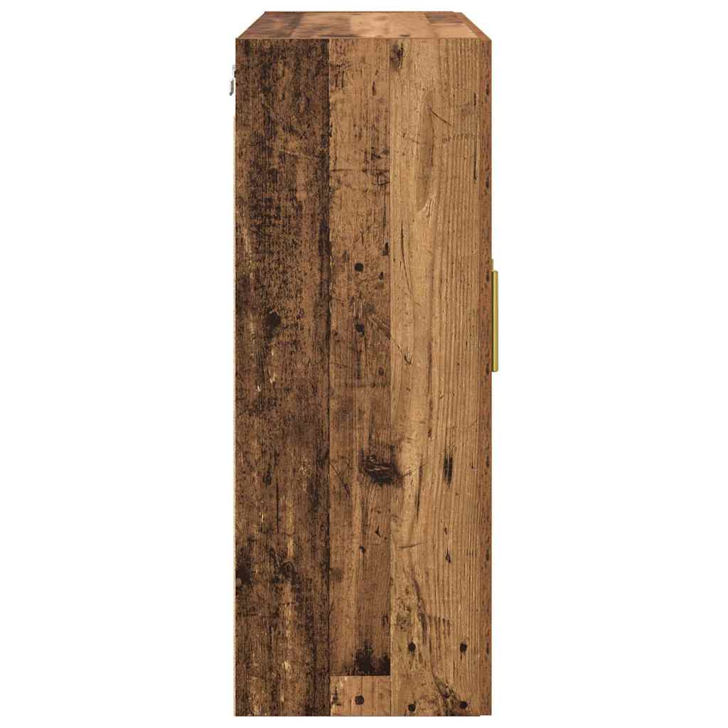 Veggskap Gammelt Tre 2 stk 69.5 x 34 x 90 cm