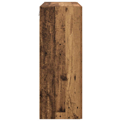 Vegghengt skap Veggmontert 2 pcs Gammelt tre 69,5 x 34 x 90 cm