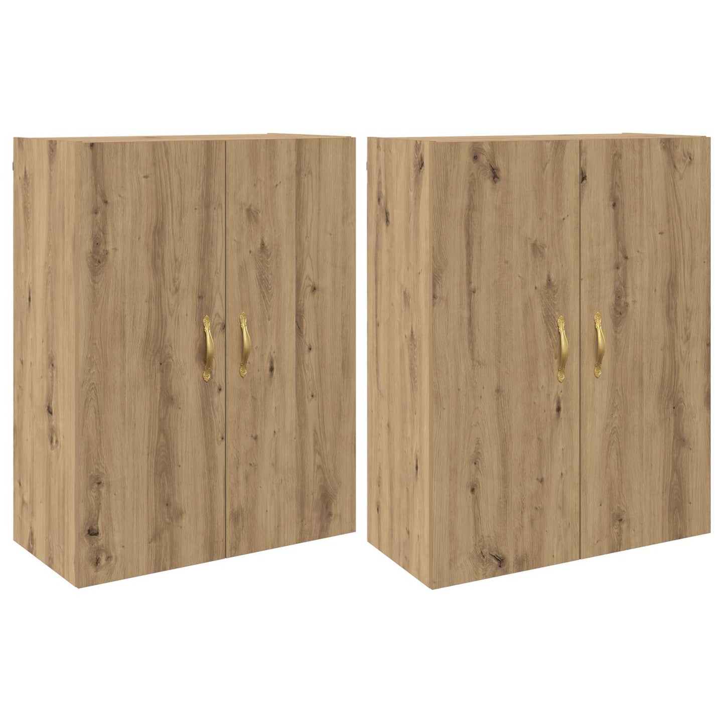 Vegghengt skap Veggmontert 2 pcs Artisan Eik 69,5 x 34 x 90 cm