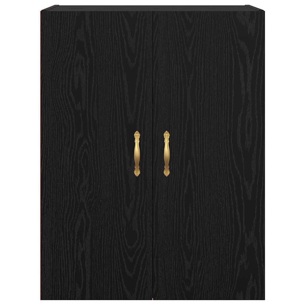 Veggskap Svart Eik 2 stk 69.5 x 34 x 90 cm