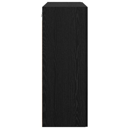 Veggskap Svart Eik 2 stk 69.5 x 34 x 90 cm