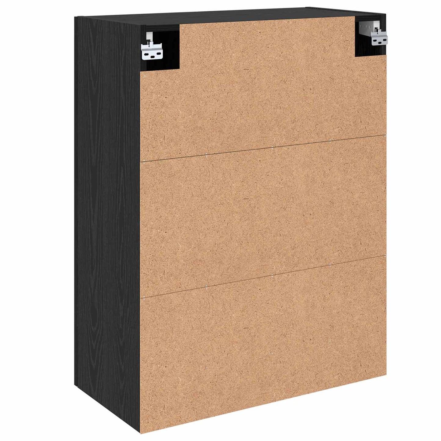 Vegghengt skap 2 pcs Svart Eik 69,5 x 34 x 90 cm Konstruert tre