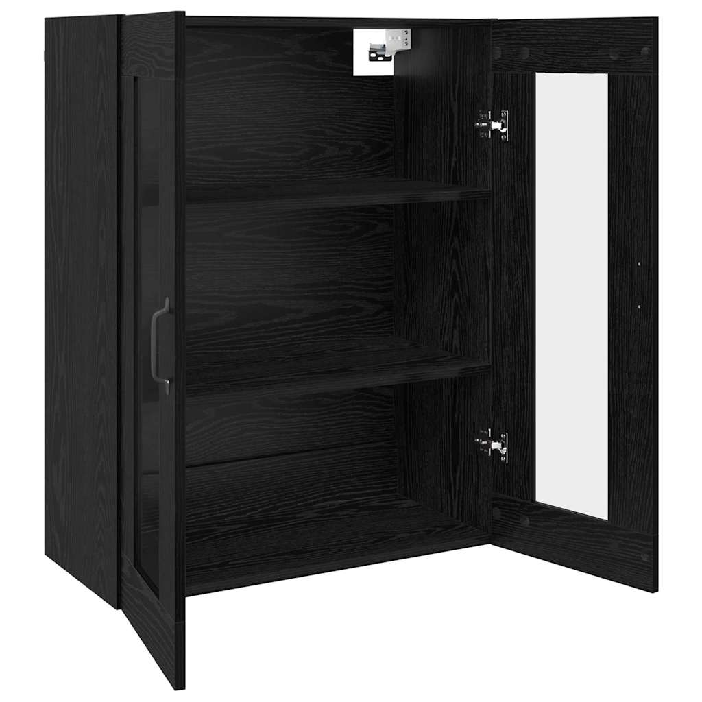 Veggskap Svart Eik 2 stk 69.5 x 34 x 90 cm