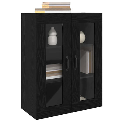 Veggskap Svart Eik 2 stk 69.5 x 34 x 90 cm