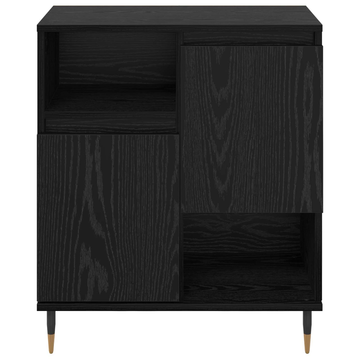 Skap 3 pcs Svart Eik