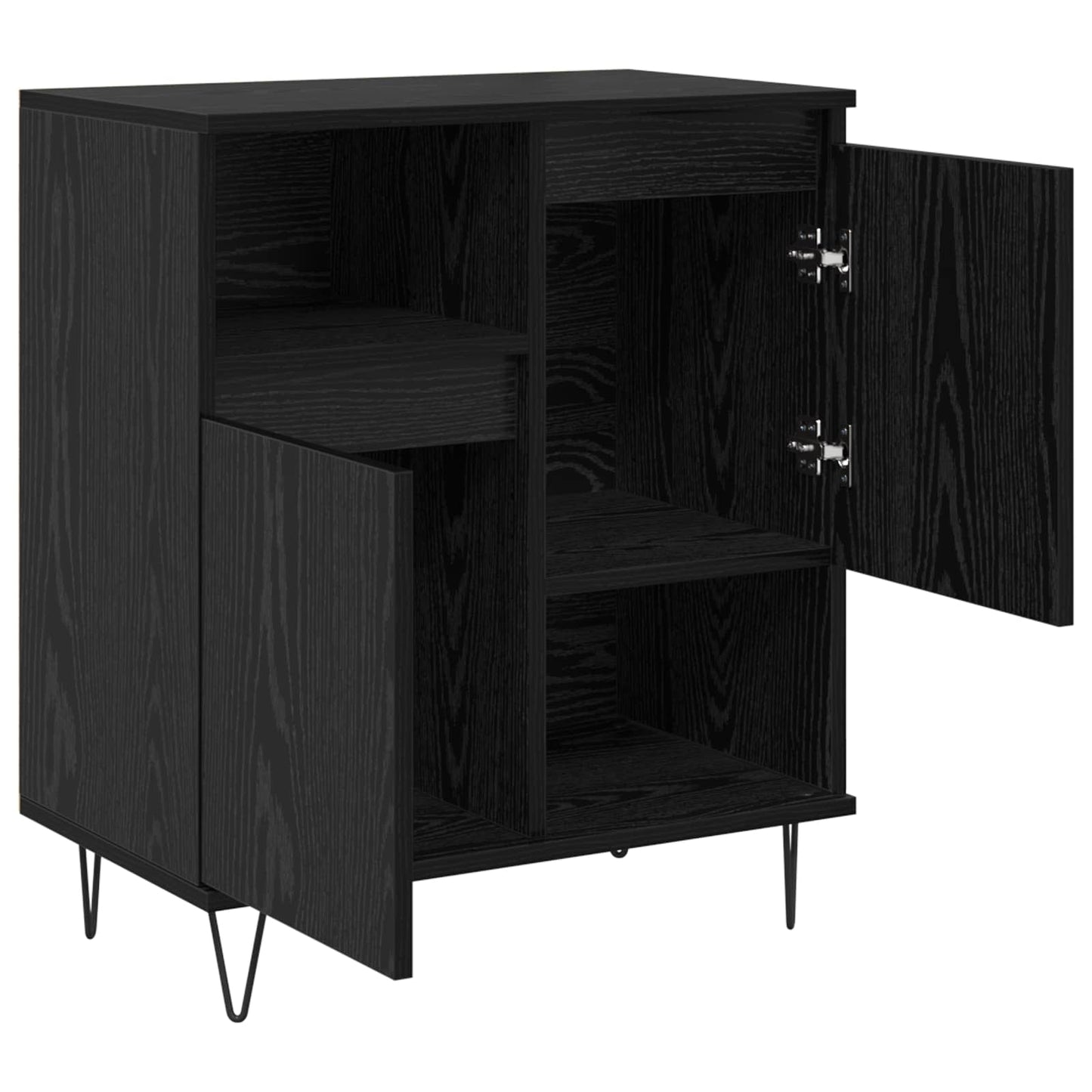 Serviesskap 3 pcs Svart Eik 60 x 35 x 70 cm