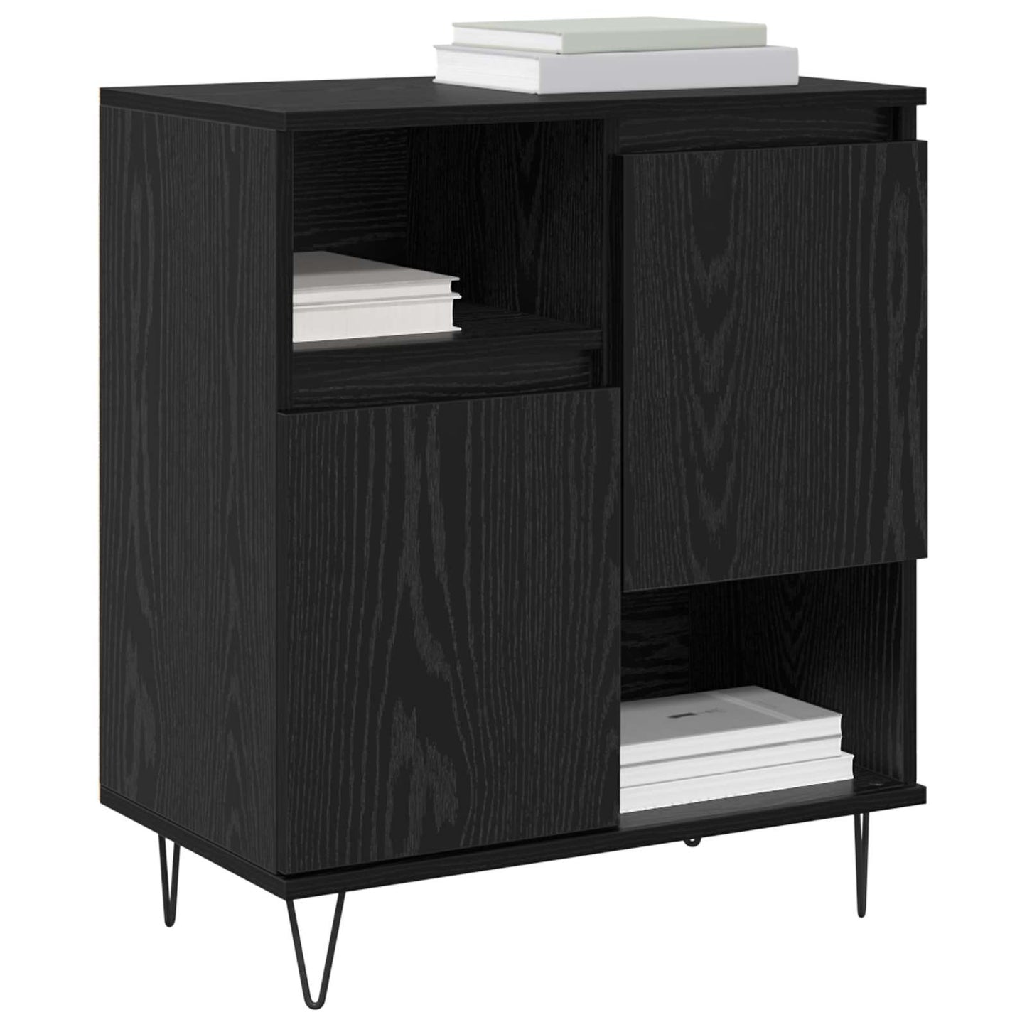 Serviesskap 3 pcs Svart Eik 60 x 35 x 70 cm