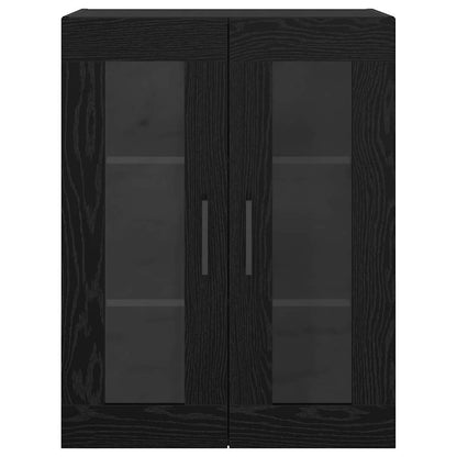 Veggskap Svart Eik 2 stk 69.5 x 34 x 90 cm