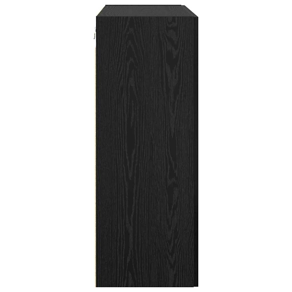 Veggskap Svart Eik 2 stk 69.5 x 34 x 90 cm