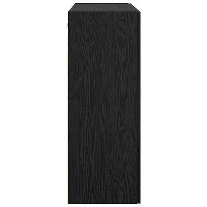 Veggskap Svart Eik 2 stk 69.5 x 34 x 90 cm