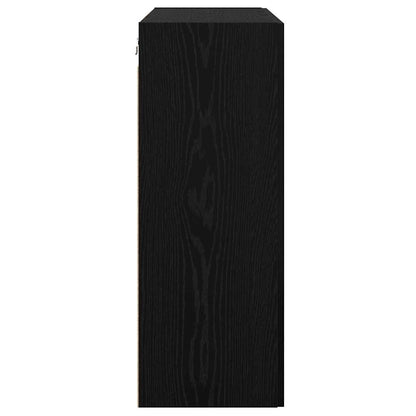 Veggskap Svart Eik 2 stk 69.5 x 34 x 90 cm