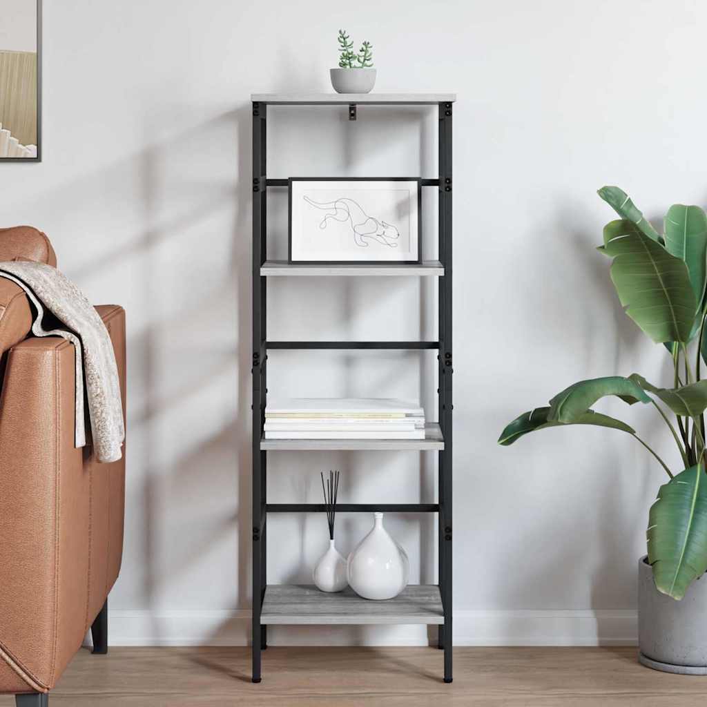 Bokhylle Grå Sonoma 40 x 29,5 x 115 cm Konstruert tre